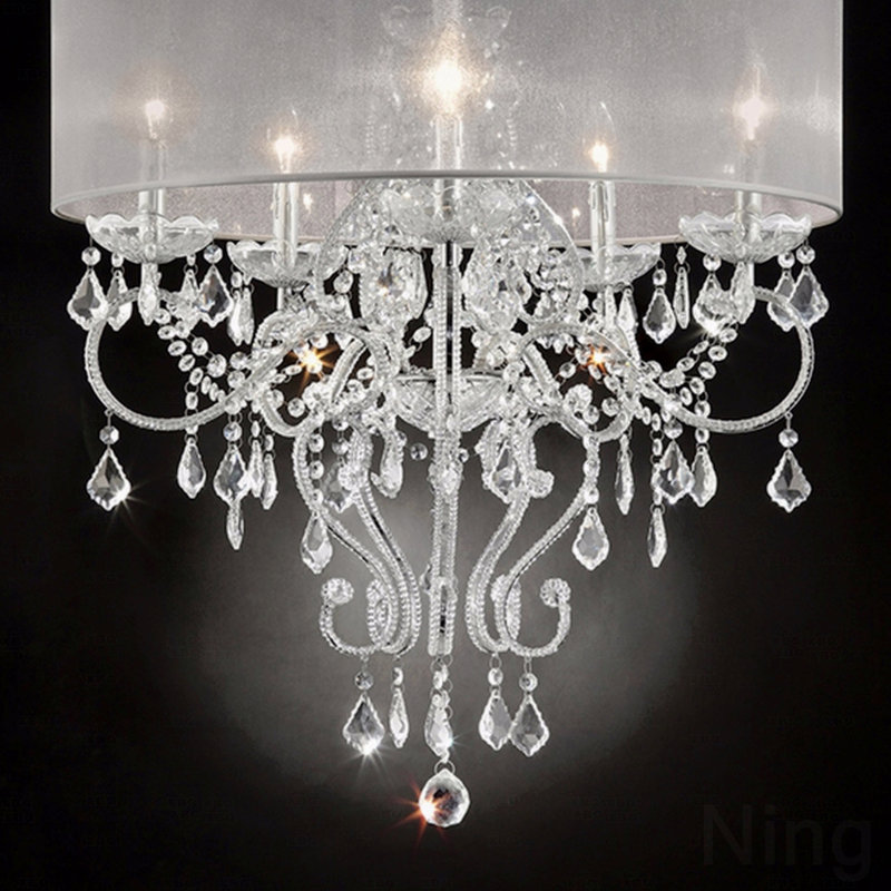 31,5 "de haut plafonnier" Evangelia ", accents argent et cristal