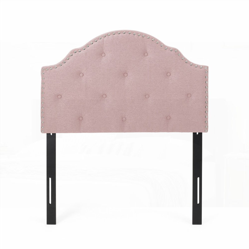 Tête de lit tapissier capitonnée simple, bois massif avec pieds en métal durables, hauteur réglable, pas de sommier tapissier, conception capitonnée moderne