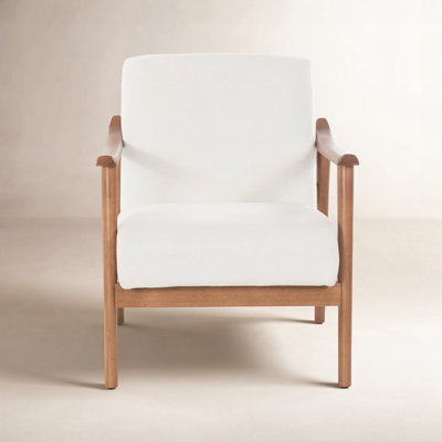 Wythe Mid Century Modern Solid Wood Armchair