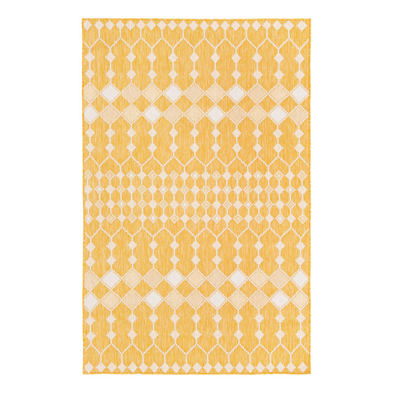 Artressia Geometric Indoor / Outdoor Rug, Rectangle 5'3" x 7'10"