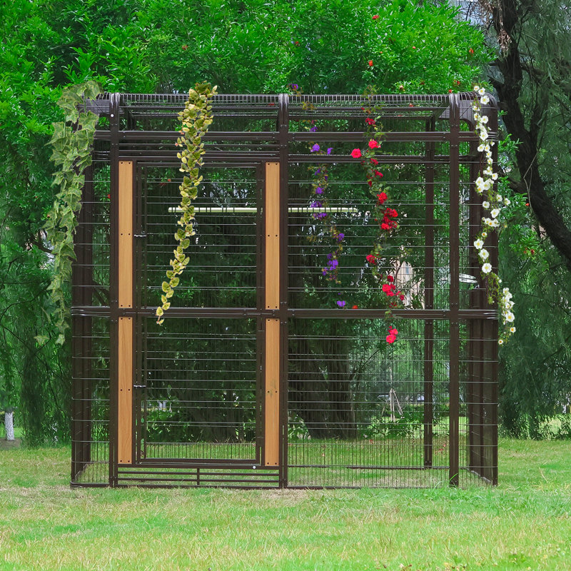Cage à oiseau Corwynn, Café / naturel