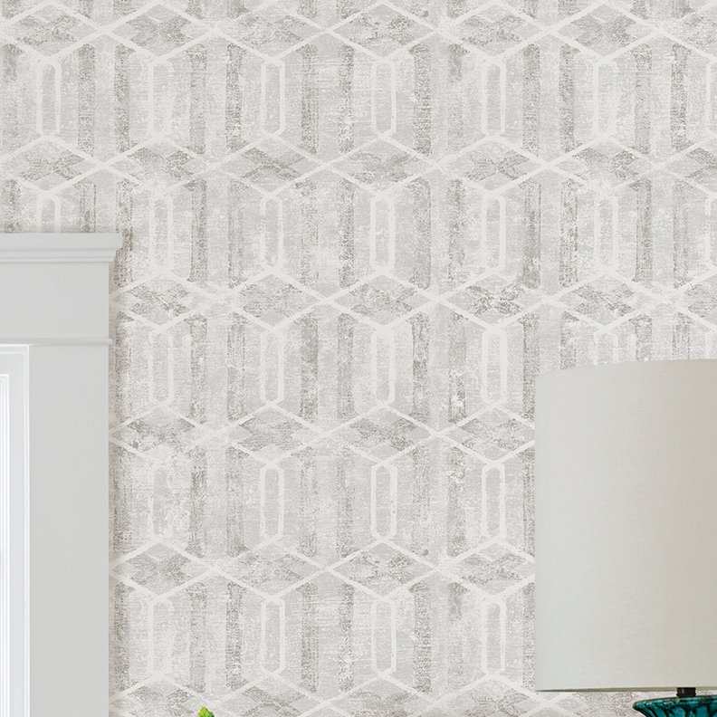  Geometric 33' L x 21" W Wallpaper Roll Brewster Home Fashions 