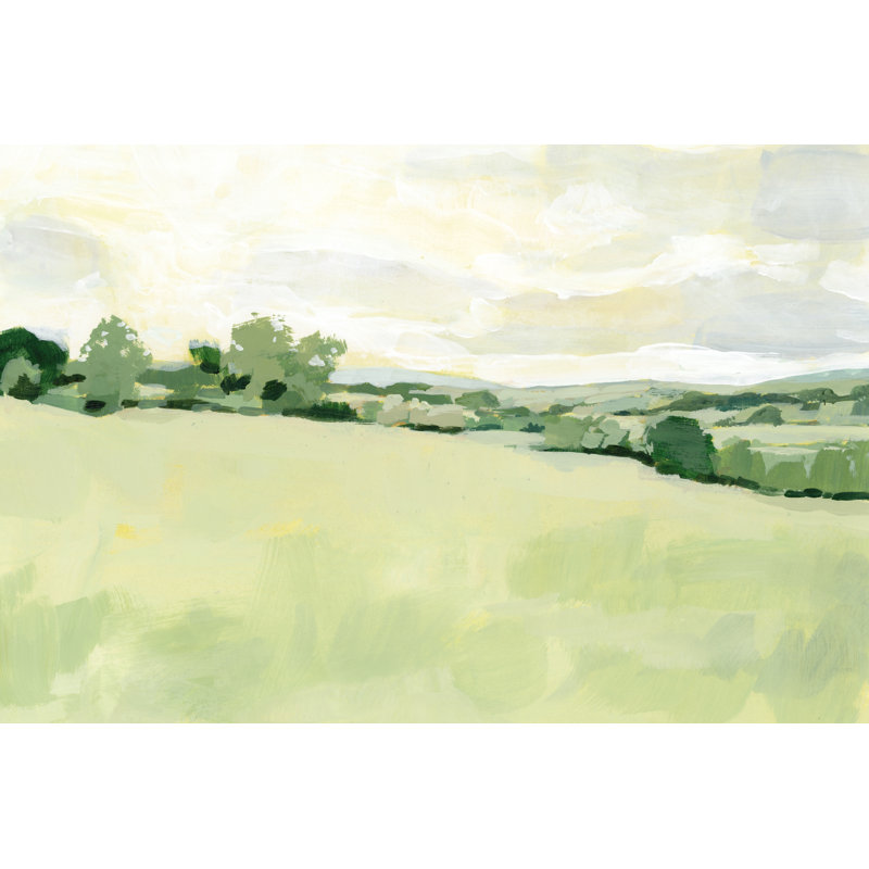 Pearly Pasture I by Victoria Barnes - Painting, Black Floater Framed, 81cm H x 122cm W