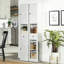 Armoire de rangement étroite 71 po en métal avec 5 portes et 2 tablettes réglables pour la salle de bain, la cuisine, la buanderie, le garde-manger, 71 po autoportante et sécuritaire