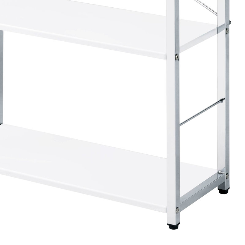 4 tablettes en blanc avec rangement pour chapeaux, L 22 po x P 9 po et H 13 po, Blanc