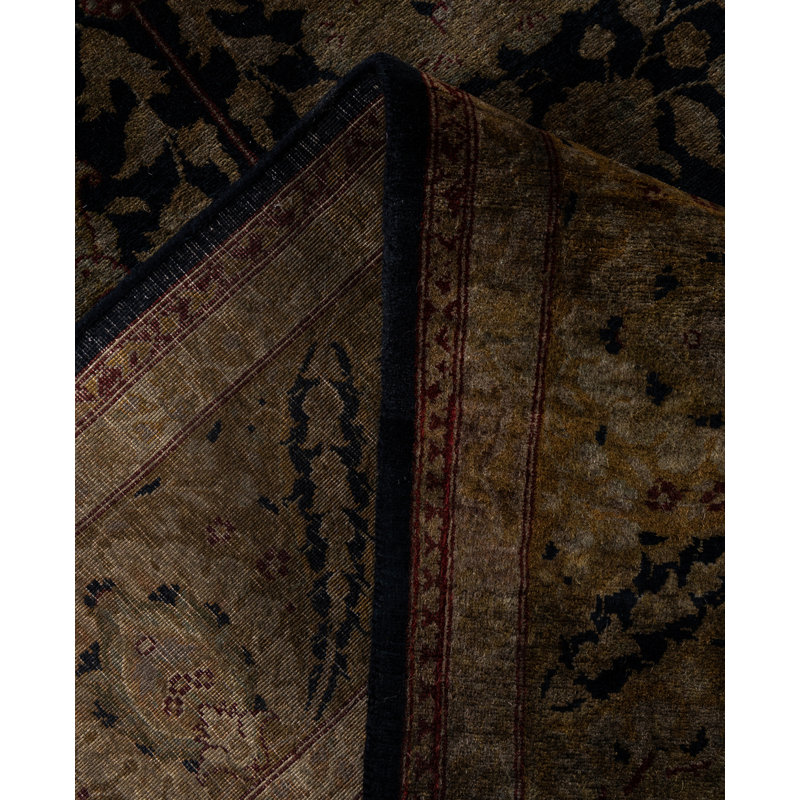 Overdyed Hand-Knotted Wool Modern-Contemporary Gray Area Rug 6' 3" x 9' 6"