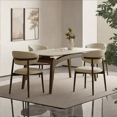 Nordic cream style rectangular rock table