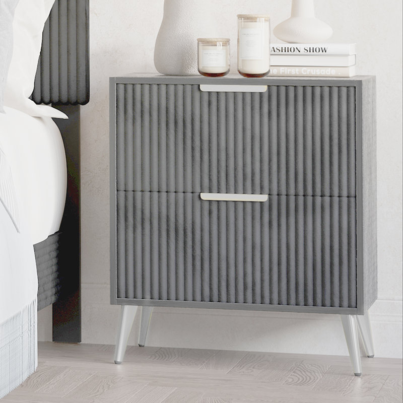 Table de chevet Ochlocknee, Gris