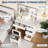 Vanity Desk with Mirror and LED Light, Vanity Desk with 4 Drawers, Adjustable 3 Lighting Mode-1512591732