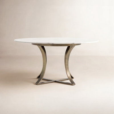 Lowan 60'' Round Marble Dining Table
