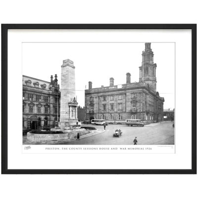 Preston, The County Sessions House And War Memorial 1926 - Single Picture Frame Print