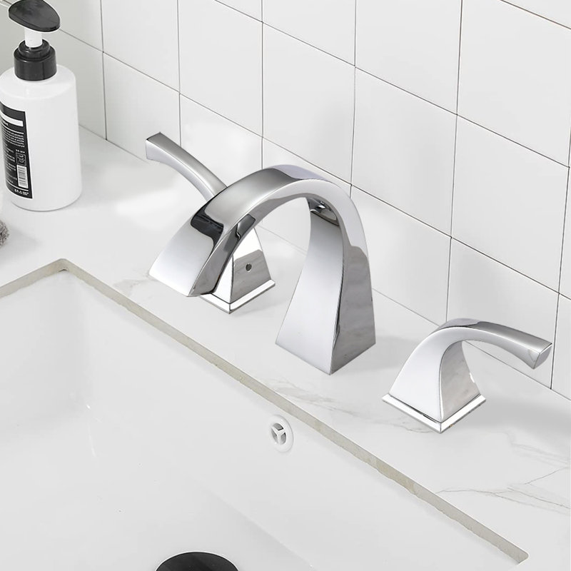 Widespread 2-handle Bathroom Faucet with Drain Assembly