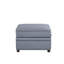 Repose-pieds rectangulaire en velours avec rangement 34 po Raybourne