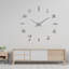 Oversized Odilia Luxury DIY Wall Clock - Silver Acrylic Arabic and English Numbers - 120cm