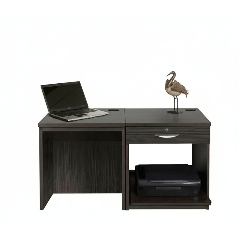Walshaw Solid Wood Base Writing Desk, Black Havana
