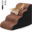 Rampe pour chien 4 marches / escalier pour lit et canapé brun-noir-2061983346