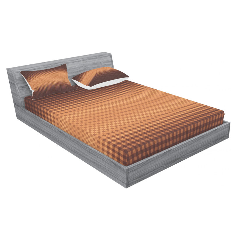Microfiber Plaid Sheet Set, Queen Sheet Set with Fitted Sheet