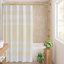 Rideau de douche Spa Waffle Taupe 72 x 72 po avec traitement 3M-1306089508-1306089533