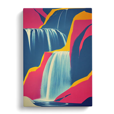 Colourful Waterfall - Wrapped Canvas