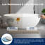 Baignoire autoportante en résine de 71 po x 32 po à surface solide avec trop-plein et drain escamotable blanc mat 8845-1800