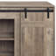 Meuble télé gris avec 2 portes de grange coulissantes