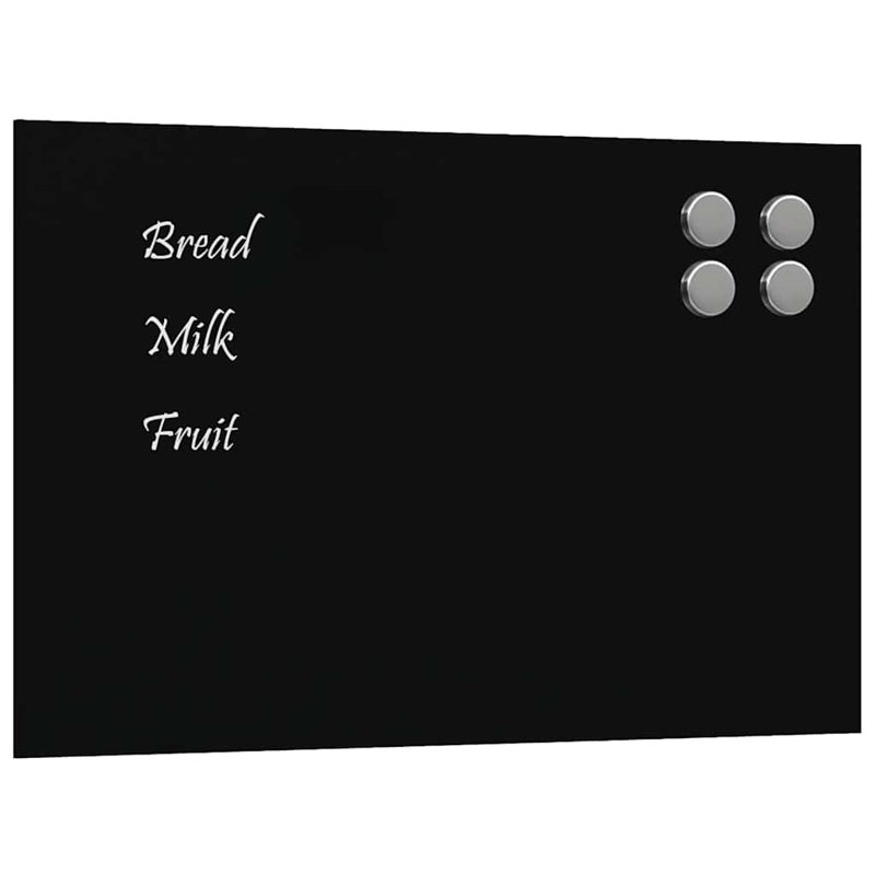Wall Mounted Required Whiteboard, Black, 30cm H x 40cm W x 0.4cm D
