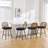 Upholstered Swivel Counter Stool With Rattan Backrest-1282506434-1282506435