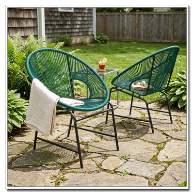 Ensemble de chaises de patio en osier