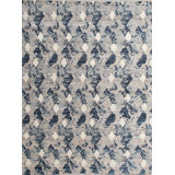 Wool Geometric Area Rug in Blue