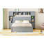 Grand lit en bois avec armoire tout-en-un, tablette et prises, gris-2036645118