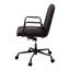 Chaise de bureau rotative à 360 degrés avec siège réglable, fabrication en cuir fleur, base à 5 branches et roulettes, capacité de poids de 220 lb, siège de 19 po, matériau de tournage vertical de 19 à 22 po, avec