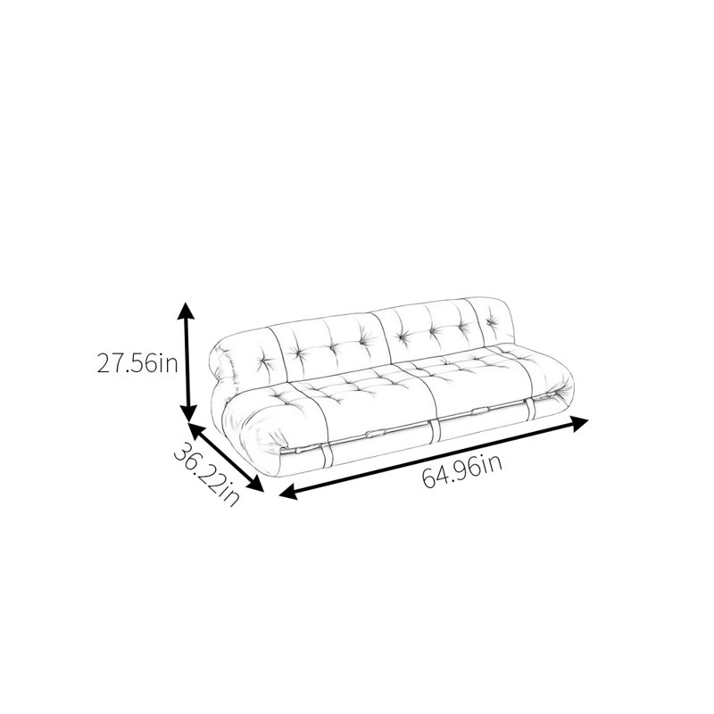 Marisabel, Sherpa blanc cassé, H 27,56 po x l 64,96 po x P 36,22 po, 2