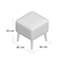 40cm Wide Square Solid Colour Standard Ottoman-43346029