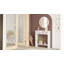 Console de vestibule sans miroir Larris, 2 portes, imprimé UV blanc 