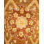 Tapis jaune noué à la main de conception unique et unique Ulana Mogul 6 pi 2 po x 9 pi 2 po