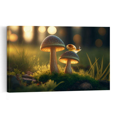 Enchanted Forest Dreamy Mystical Serene Moss Forest Nature Wall Art Print 1 Piece Wrapped Canvas Wall Art