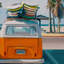 Retro Beach Day II - Painting on Canvas-665839425
