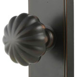 Passage Melon Knob with Rectangular Rose