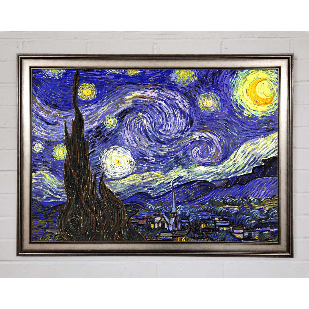 Gerahmtes Leinwandbild Starry Night