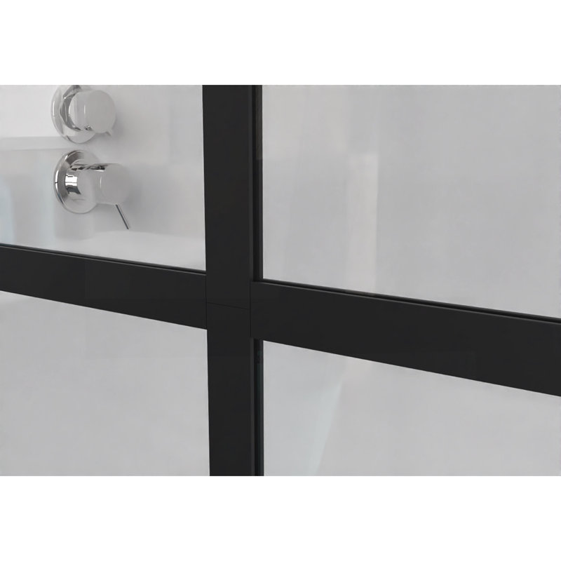 Porte de douche 34 po x 72 po avec finition noire