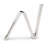Waverly 71" Console Table with 0.5" Tempered Glass Top and Stainless Steel Base