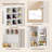 70.9" Kitchen Pantry with 5 Doors, Microwave Shelf