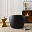 Fauteuil demi-tonneau pivotant en cuir véritable l 32,3 po-1447248612
