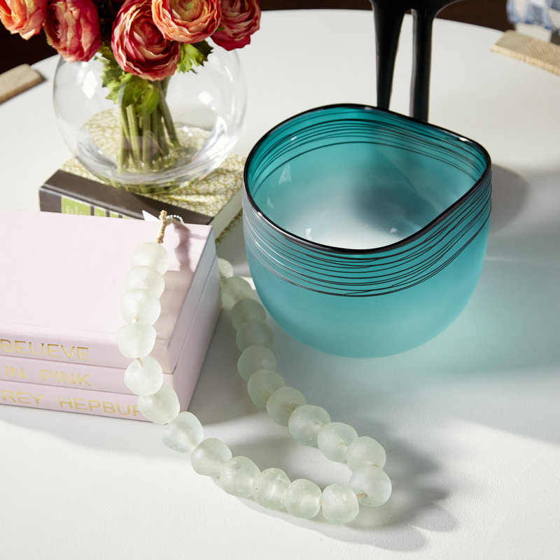 Kapalua Glass Table Vase, 9.25" H x 9" W x 8.75" D