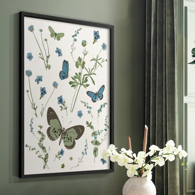 «Botanical Page II», reproduction encadrée - bois massif