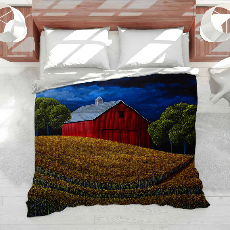 Barn Bedding Rural Comforter Mediterranean, Queen Comforter