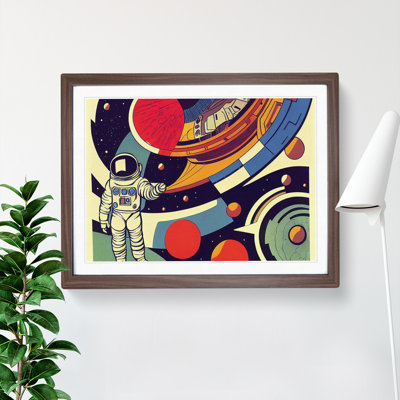 Retro Astronaut Vol.1 1 Piece Single Picture Frame Painting