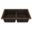 Ensemble d'évier de cuisine à double cuve encastrable en quartz 32 po Karran-127373072