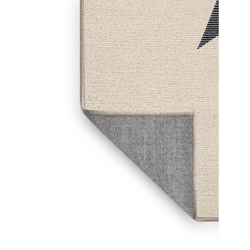 Machine Washable Soho July 4Th Modern & Contemporary Abstract Rug in Beige – Beige Binding, 2x3
