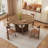 47 Inch Round Dining Table for 4-6 People, Modern Farmhouse Kitchen Table-1109279634